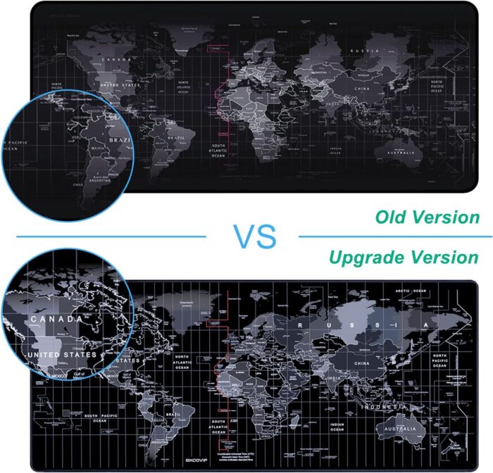 EXCOVIP Gaming Mouse Pad XXL,Anti-Skid 900x400mm Mouse Pads Extended Large Desk Pad World Map Keyboard Mousepad (Upgrade Version) 9640 - Image 8