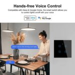 Makayuron WiFi Smart Wall Light Switch,Touch Switches, No Neutral Wire Required, Compatible with Alexa, APP Remote Control Touch Switch, Voice Control, No Hub Required (Black 4 Gang) - Image 4
