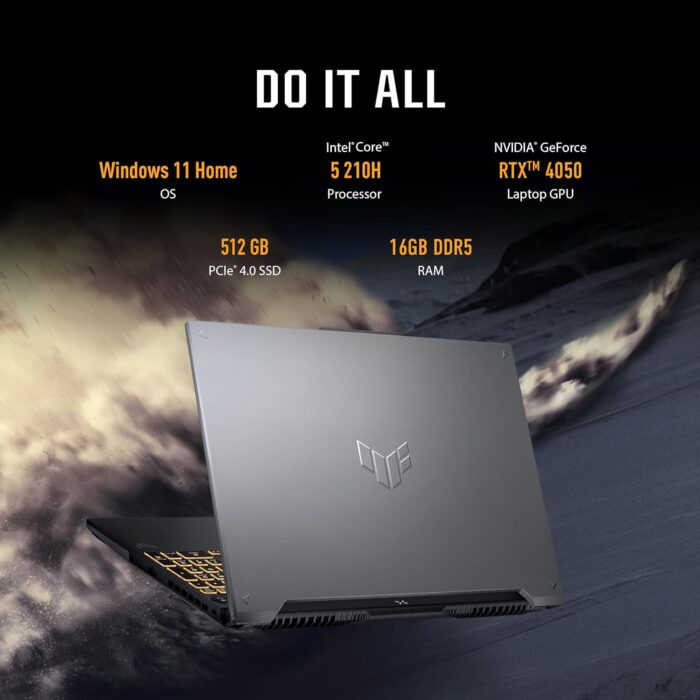 ASUS TUF Gaming F16 Gaming Laptop, 16” FHD+ 144Hz IPS-Level 16:10 Display, Intel® Core™ 5 210H, NVIDIA® GeForce RTX™ 4050, 16GB DDR5, 512GB PCIe Gen4 SSD, Wi-Fi 6, Win11 Home, FX607VU-SS53 - Image 5