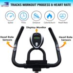 SKY LAND Indoor Spin Bike – Adjustable Stationary Exercise Bike with 8KG Flywheel, 10-Level Magnetic Resistance, LCD Display, Quiet Belt Drive & Transport Wheels for Home Gym Workouts (Black) EM-1548 - Image 4