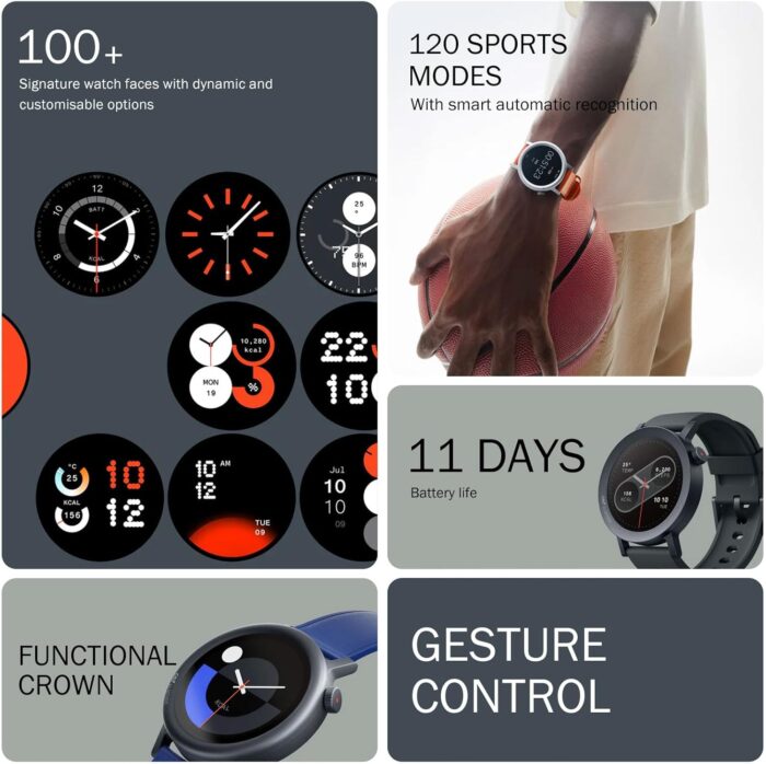 CMF Watch Pro 2 Smartwatch, Heart Rate Fitness Tracker, 120 Sports, Bluetooth Call with AI Noise Reduction, GPS, IP68 Waterproof for Android, iOS, Blue - Image 2