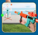 ECVV Shooting Game for Boys Kids 6 7 8 9 10 11 12+ Year Old- Outdoor & Indoor Big Windmill Target for Shooting Target Practice with 2 Toy Gun & 24 Foam Balls - Image 4