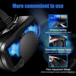 AEVRG VR Headset Adjustable 3D VR Glasses Virtual Reality Headset HD Blu-ray Eye Protected Support 5~7 Inch, Black for Android Smartphone - Image 3