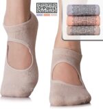 unenow Non Slip Grip Yoga Socks for Women with Cushion for Pilates, Barre, Home - Image 4