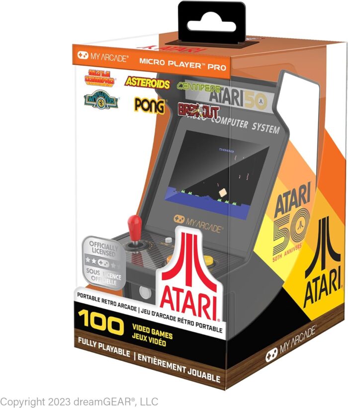 My Arcade Atari Micro Player Pro: 100 Games, 6.75" Mini Arcade Machine, Fully playable Video Game Collectible - Image 7