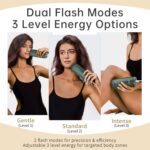 Amifiy Ice Cooling IPL Home Use Hair Removal Device, Laser Hair Removal Machine Painless Epilator for Women Men, 3 Energy Levels & 2 Modes, Face Body Use with Razor & Glasses - Image 5