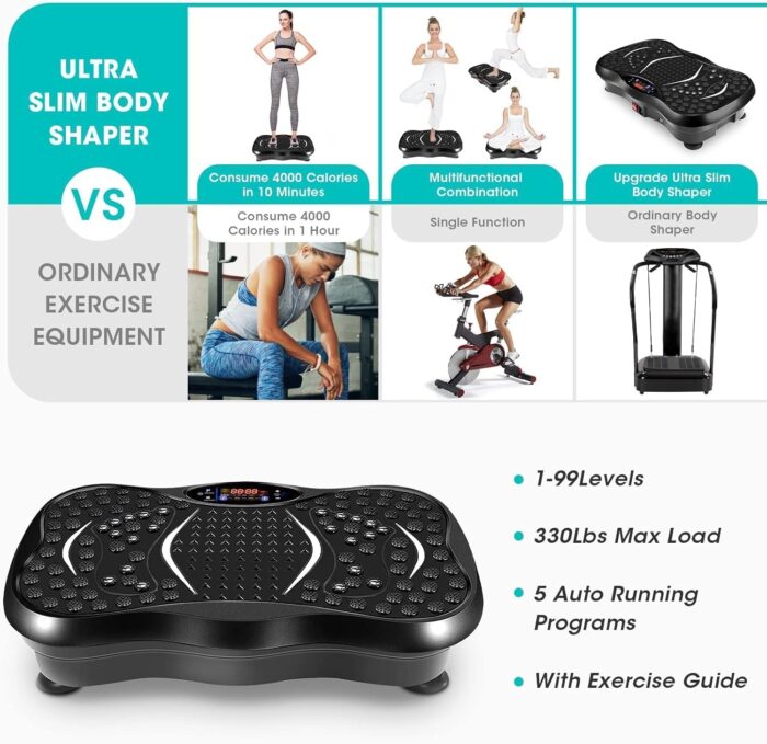 Max Strength - Vibration Plate Exercise Machine - Motion Vibration Platform | Whole Body Viberation Machine for Home, Weight Loss Vibration plate for professional massage Machine - Image 6