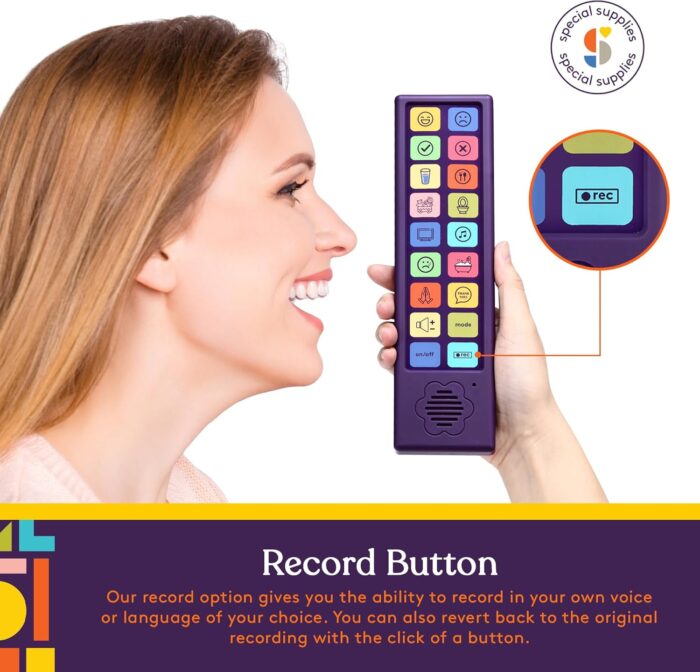 Special Supplies AAC Communication Device for Speech Therapy, Talker Buddy Communication Device for Non Verbal Kids & Adults, Autism Talking Aids for Home or School, Travel Bag, Recording Option - Image 2