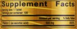 Sunshine Nutrition Vitamin C 500Mg, 100 Tablets | Antioxidant | Gluten Free | Dietary Supplement - Image 4