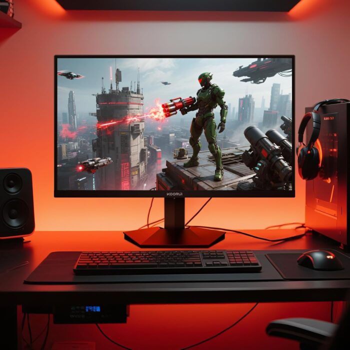 KOORUI Gaming Monitor 25-inch, 170Hz FHD 1080p Computer Monitor, 1ms GTG, Adaptive G-Sync, FreeSync Premium, 3 Sides Frameless, HDMI x 2, DisplayPort, Black, 25E3A - Image 10