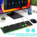 SKY-TOUCH G21 Computer Gaming Keyboard and Mouse Combo :Keyboard with Flexible Polychromatic LED Lights Mechanical Feel Wired USB Working Keyboard Mouse Set for Windows Computer(Black) - Image 7