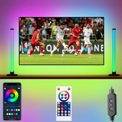 Cozylady Smart LED Light Bar, RGB LED TV Backlight Lights, Cozylady RGB Ambient Lamp with Multi-Modes and Music Sync Modes, Dimmable LED Light with Remote Control for Gaming, PC FX003 (2 Pack)
