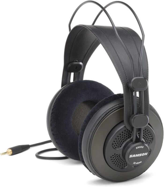 Samson Technologies SR850 Semi Open-Back Studio Reference Headphones, Black - Image 2