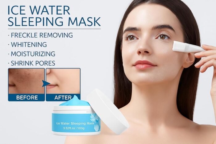 J Skin Beauty HYDRA MOIST Ice Water Sleeping Mask, 300g Fast absorbing.With cooling effect - Image 3