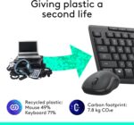 Logitech MK295 Silent Wireless Mouse & Keyboard Combo with SilentTouch Technology, Full Numpad, Advanced Optical Tracking, Lag-Free Wireless, 90% Less Noise, AR Keyboard - Graphite - Image 5