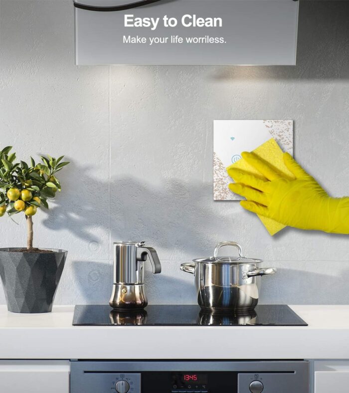 iMiNi Tuya Smart Wifi Touch Light Wall Switch 170-240V with Alexa Google Home (3 Gang, White) - Image 8