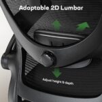 LAVORO ART Ergonomic Office Chair Computer Desk Chair Hold up to 135 Kg High Back Mesh and Adjustable Lumbar Support Rolling Home Office Desk Chairs Comfortable Gaming Work Wheel 3D Armrests Headrest - Image 4
