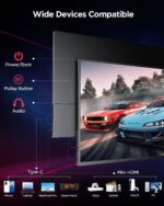 UPERFECT Portable Gaming Monitor, Portable Monitor 400 Nits HDR FreeSync Laptop Monitor w/VESA & Smart Case Matte IPS Eye Care External Second Screen for Switch, Xbox, PS5 (2K 120HZ) - Image 6