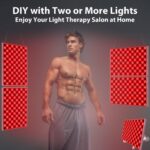 Skylaxy LED-Red-Light-Therapy-Device: Red Light Panel Near Infrared 850nm and Deep 660nm Combo LED Red Light Therapy at Home for Face Skin Beauty, Pain Relief of Muscles and Joints (2 Pack) - Image 6