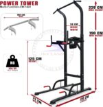 SKY LAND Pro Power Tower & Adjustable Sit-Up Bench Bundle – Heavy-Duty Steel, Multi-Function Home Gym Station for Dips, Pull-Ups, Push-Ups, Adjustable Angles Workout Bench - Image 8