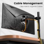 HEYMIX LIFE Single Monitor Arm -Single Monitor Stand With Extention Arm,Ergonomic Vesa Mount Arm For 13-32" Gaming Screen Up To 8Kgs,Vesa Mount Stand 75Mm/100Mm,C-Clamp & Grommet 2-Way Assembling - Image 5