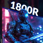 24 Inch Curved Gaming Monitor, 180Hz/144Hz FHD 1080P, 120% sRGB, 1ms, AMD FreeSync, Low Motion Blur, VESA Wall Mount, HDMI 1.4 & DP 1.2 – Black - Image 6
