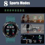 Military Smart Watches for Men (Answer/Make Call), 1.32" Smartwatch Fitness Tracker for Android and iOS Phones with Heart Rate Sleep Tracking, Blood Oxygen, Ai Voice Control,Fitness Smart Watch - Image 3