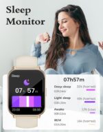 RUIMEN Smart Watches for Women Men (Answer/Make Calls, 2 Bands Included), 1.8" Smartwatch for iOS/Android Phones, Fitness Tracker Heart Rate/Sleep Monitor Digital Watch Waterproof Milky White - Image 6