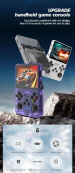 QuantumG - R36S Retro Handheld Game Console with 3.5 Inch IPS HD Display, Linux System, 1000 Inbuilt Games, 64GB Game Card – Compact Pocket Video Game (Black) - Image 5