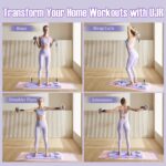 Ab Roller Abs Workout Equipment: Multifunction Automatic Rebound Abdominal Wheel - Foldable Home Gym Exercise Fitness Equipment Push Up Board for Strength Training Core Workout with Knee Pad Timer - Image 4