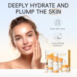 LAIKOU Vitamin C Skin Care Set, 5 Pcs Skincare Kit for Women, with Vitamin C Serum for Face Toner Eye Cream Face Cream Cleanser, Skin Care Gift Set for Women Teenage Girls Mom Daughter - Image 2