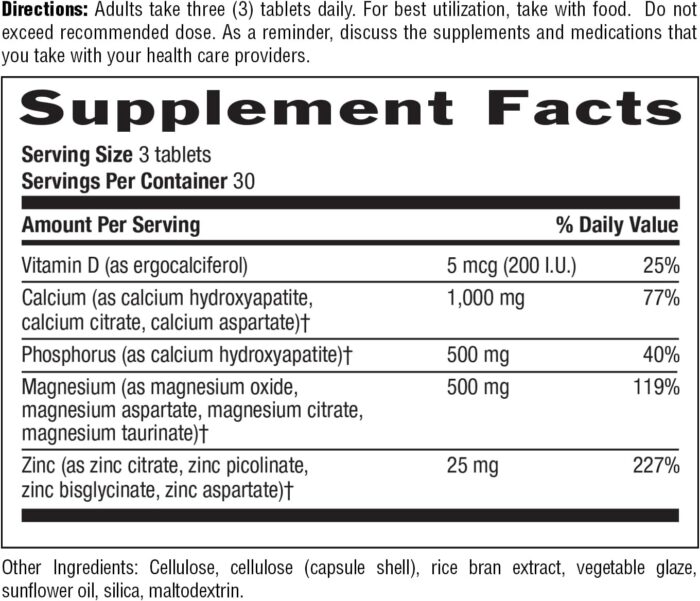 Country Life Calcium Magnesium Zinc Tablets 90's - Image 5