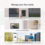 EZVIZ CP7 Video Doorbell, 3MP 2K Smart Video Doorphone, 7" Color Touch Screen, Remote Door Unlock, Built-In Doorbell, Two Way Talk, Human Motion Detection, Metal Housing, Weatherproof, 2.4G/5G Wi-Fi - Image 4