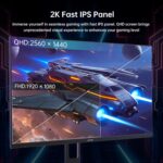 KTC 27 Inch QHD Gaming Monitor, 200Hz 1ms GTG Fast IPS 2K Computer Gamer Monitor, 1440P HDR Frameless with Adaptive Sync, Tilt Adjustment, VESA Compatible, Eye Care, DisplayPort HDMI, H27T22C - Image 3
