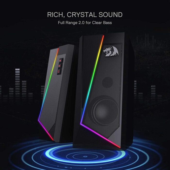 Redragon Gs520 Anvil Rgb Desktop Speakers, 2.0 - Image 4