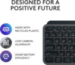 Logitech MX Keys S Wireless Keyboard, Low Profile, Fluid Precise Quiet Typing, Programmable Keys, Backlighting, Bluetooth, USB C Rechargeable, for Windows PC, Linux, Chrome, Mac - Graphite, INT Layout - Image 5