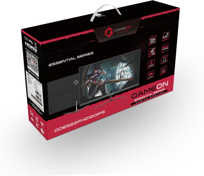 GAMEON GOES22FHD120IPS 22-Inch Full HD Monitor, 120Hz, 0.5ms, IPS Panel, HDMI 2.1, FreeSync, NVIDIA G-Sync Compatible, PS5 Supported,1920x1080 Resolution Ultra-Slim Design, Black - Image 8