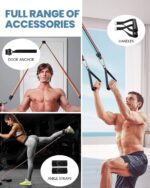 CLOUDFOUR Resistance Bands 12pcs set, Sports Workout Band, Exercise Band for Men & Women, Fitness Stretch Bands for Strength Training, Physical Therapy, Shape Body, Complete Home Workout Equipment - Image 6