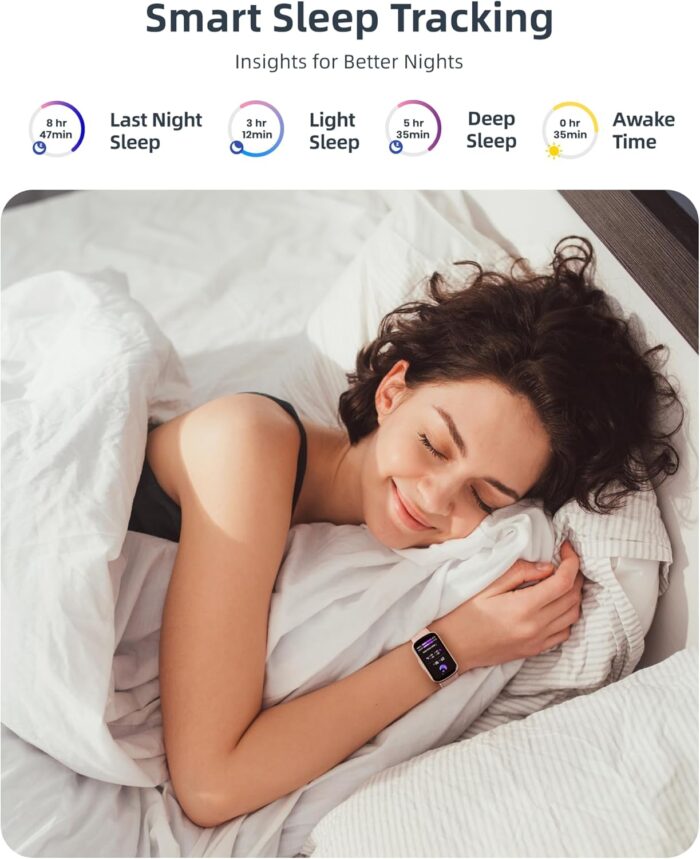 Parsonver Fitness Tracker with Step Counter/Calories/Stopwatch, Health Activity Tracker with Heart Rate Sleep Monitor, IP68 Waterproof Smart Watch 110+ Sport Modes Pedometer Watch - Image 4