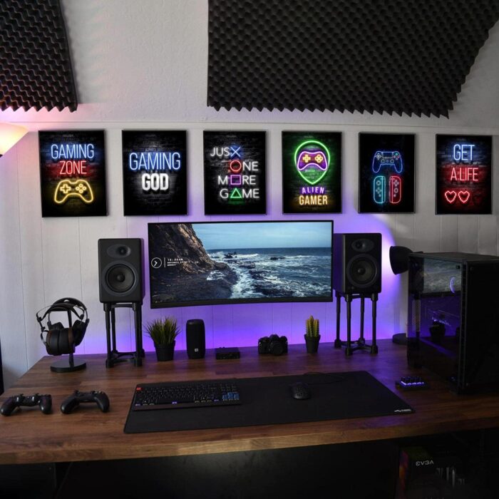 Gamer Room Decor Posters for Boys | Video Game Wall Art | Fashion Gaming Posters for Game Room (Unframed, 8x10 Inch, 6 Pieces) - Image 2