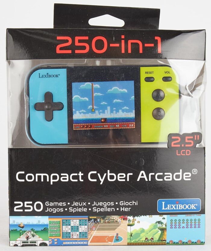 Lexibook - Compact Cyber Arcade Portable Console, 250, Child and Teen Video Games, LCD Display, Battery, Black/Blue/Green, JL2377 - Image 9