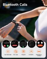 TRUEFREE Watch 1 Smart Watches for Men Women (Make/Answer Calls), 1.53" Fitness Tracker With Heart Rate SpO2 Sleep Stress Monitor 127 Sports Modes IP68 Waterproof, Smartwatch for iPhone Android Phones - Image 2