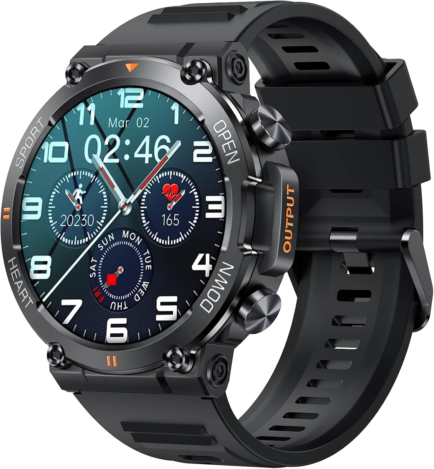 Tiwain Military Smart Watch for Men, 120+ Sport Modes 1.39″ Full Screen Tactical watches Rugged for Android Phones iPhone Compatible Fitness Tracker Heart Rate Sleep Monitor Pedometer Tiwain Military Smart Watch for Men, 120+ Sport Modes 1.39″ Full Screen Tactical watches Rugged for Android Phones iPhone Compatible Fitness Tracker Heart Rate Sleep Monitor Pedometer