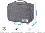 Cable Organizer Bag,Waterproof Travel Electronic Storage with Adjustable Divider Shockproof Portable,for SD Card Case,USB Flash Drive,Charging Cords,USB Charger,Mini Tablet - Image 4
