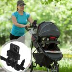 Amylove 2 Pcs Stroller Phone Holder Portable Cell Phone Holder Stand Universal Stroller Accessories for Parent Baby Toddler Phone Clamp with Non Slip Silicone Arm Grip for Shopping Carts (Black, Grey) - Image 4