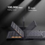 ProtoArc Foldable Bluetooth Keyboard, XK01 Folding Wireless Portable Keyboard with Numeric Keypad, Full-Size Travel Keyboard for Windows iOS Android Tablet Smartphone Laptop PC, Black - Image 2