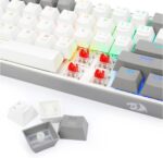 Redragon K617 Fizz 60% Wired RGB Gaming Keyboard - 61 Keys Hot-Swap Compact Mechanical Keyboard with Linear Red Switches, Pro Driver/Software Supported - White/Grey - Image 4