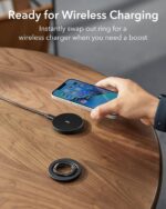 ESR Magnetic Phone Ring Holder, HaloLock Stand Designed for MagSafe, Magnetic Ring Holder with Adjustable Kickstand, Magnetic Phone Grip, Magnetic Accessories for iPhone 16/15/14/13/12 Series, Black - Image 6