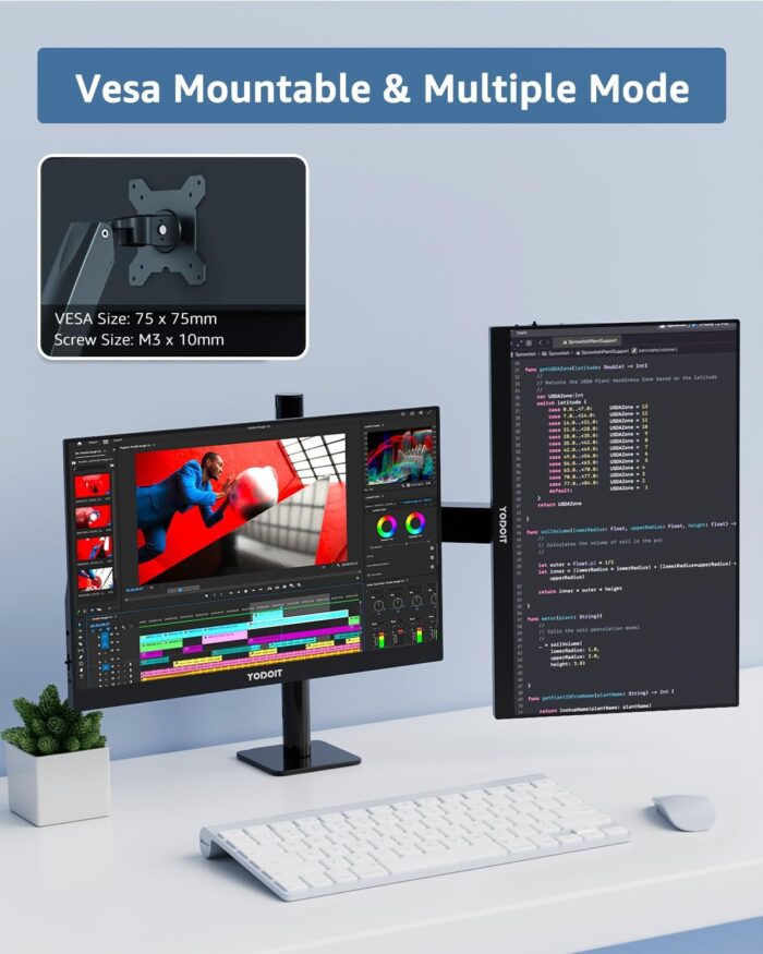 Yodoit Portable Monitor 15.6" FHD 1080P Screen IPS 1920×1080 100% SRGB Display with Type C USB Port and Speakers with Smart Cover, Compatible with PC, Laptop, MacBook, Xbox - Image 7