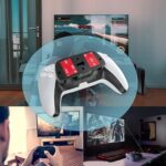 AMERTEER Under Desk Controller Mount | 2 Pack Gamepad Holder for PS5, PS4, Xbox, Switch | Adhesive Gaming Accessories Stand for Table or Shelf | Game Controller Organizer Hook (Black) - Image 2